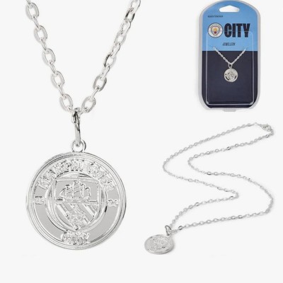 футбол,футболни,аксесоари,team,officially,licensed,silver,plated,pendant,and,chain,man,city,fc