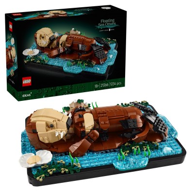lego,ideas,floating,sea,otters,building,set,for,adults,21366,multi