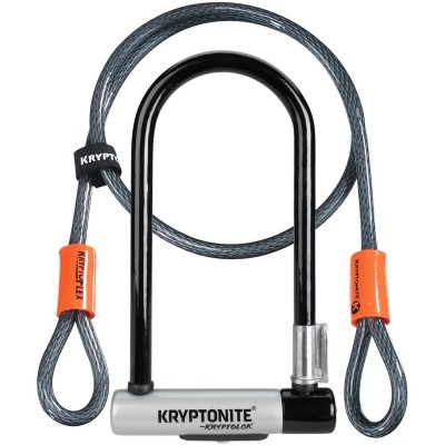 велосипедни,светлини,и,катинари,kryptonite,kryptolok,d,lock,with,kryptoflex,cable,sold,secure,gold,black,silver
