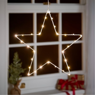 коледни,опаковки,и,декорации,the,spirit,of,christmas,30cm,hang,star,54,white,one,size,white