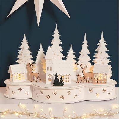 коледни,опаковки,и,декорации,the,spirit,of,christmas,scene,ornament,54,brown,one,size,brown