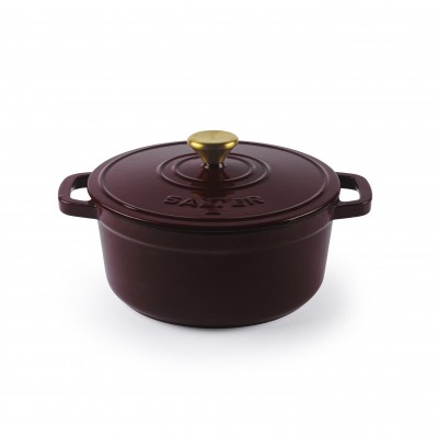 salter,chester,cast,iron,casserole,dish,3,4,l,red