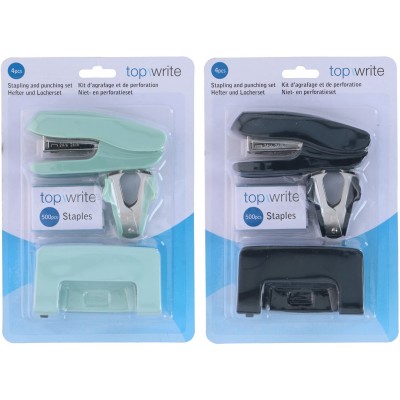 подаръци,и,играчки,канцеларски,принадлежности,аксесоари,за,училище,учебни,помагала,аксесоари,на,разпродажба,edco,topwrite,stapler,and,hole,punch,set,multi