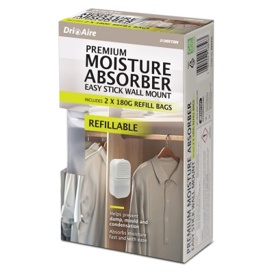 dri,aire,premium,wall,mounted,easy,stick,moisture,absorber,dehumidifier,white