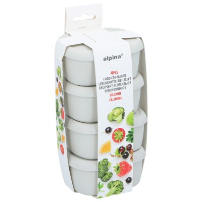 alpina,silicone,food,containers,4,pack,200ml,multi