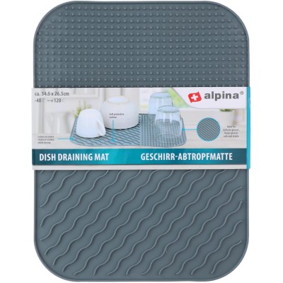 alpina,drain,mat,dish,tray,grey