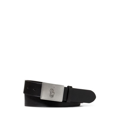 колан,колани,polo,ralph,lauren,men,s,plaque,leather,belt,black
