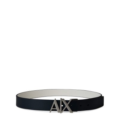 колан,колани,armani,exchange,cut,out,logo,leather,belt,navy,01538