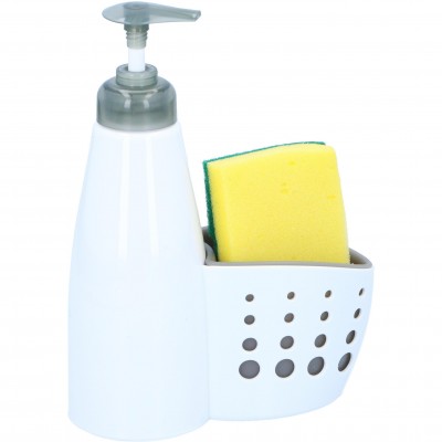 alpina,soap,dispenser,with,sponge,holder,white