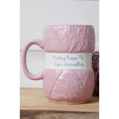 подаръци,и,играчки,studio,knitting,mug,unravelling,pink