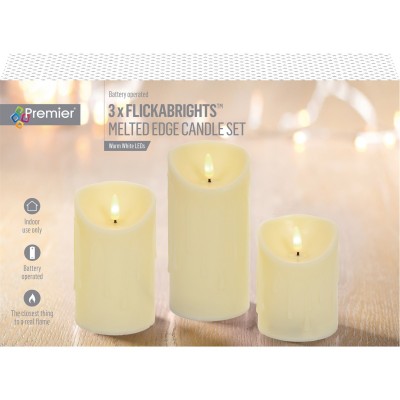 аксесоари,на,разпродажба,premier,decorations,3pk,led,candles,54,warm,white