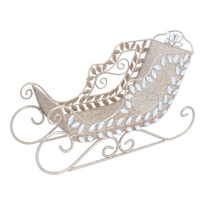 аксесоари,на,разпродажба,gisela,graham,gold,sparkle,sleigh,ornament,silver