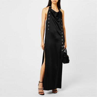 рокля,дамски,поли,и,рокли,off,white,belted,long,dress,black