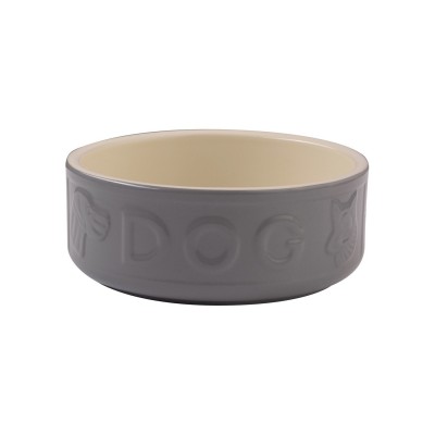 mason,cash,grey,lettered,dog,bowl,15cm,grey