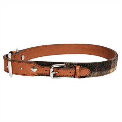 за,домашни,любимци,rosewood,tweed,check,dog,collar,large,brown