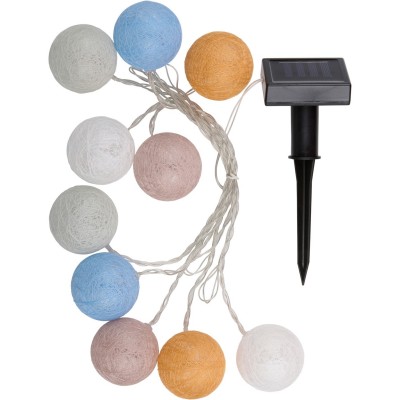 градина,/,на,открито,arti,casa,solar,string,light,with,cotton,balls,multi