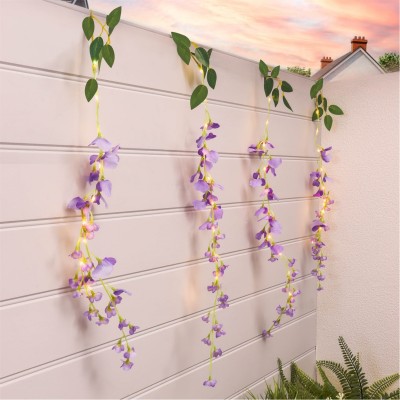 градина,/,на,открито,аксесоари,на,разпродажба,streetwize,solar,decorative,wisteria,flower,lights,lilac