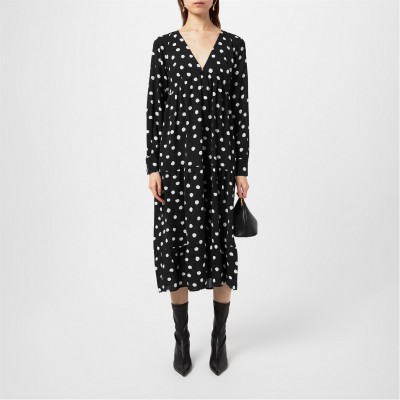 рокля,дамски,поли,и,рокли,pretty,lavish,dotty,day,dress,black