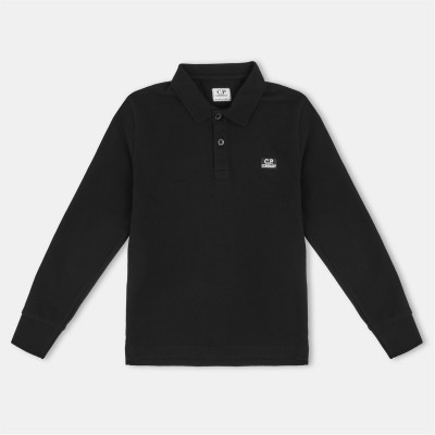 блуза,с,яка,детски,3/4,панталони,cp,company,kids',long,sleeve,polo,shirt,black,60100