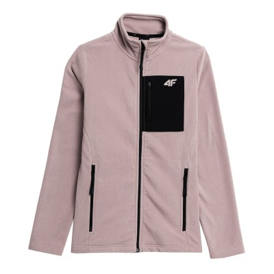 дамски,туристически,полари,4f,regular,fleece,with,stand,up,collar,light,pink