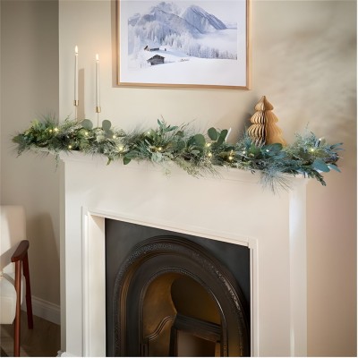 коледни,опаковки,и,декорации,the,spirit,of,christmas,9,feet,plain,garland,54,green,one,size,green