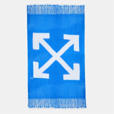 аксесоари,на,разпродажба,off,white,unisex,arrow,design,blanket,blue,white