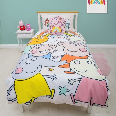 спално,бельо,и,комплекти,аксесоари,на,разпродажба,peppa,pig,pig,playful,single,panel,duvet,set,multi