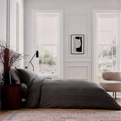 аксесоари,на,разпродажба,bedeck,of,belfast,serra,dobby,stripe,duvet,cover,set,charcoal