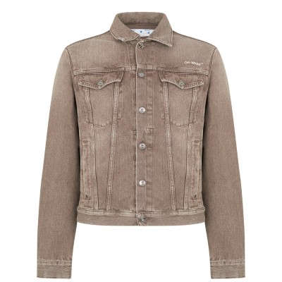 яке,мъжки,якета,off,white,diag,tab,slim,denim,jacket,brown,8600