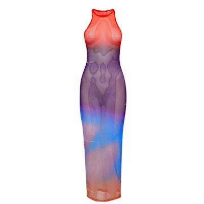 рокля,дамски,поли,и,рокли,off,white,blur,maxi,dress,multi,2545