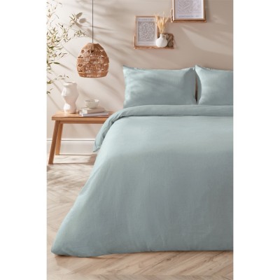спално,бельо,и,комплекти,homelife,washed,linen,blend,duvet,set,denim,blue