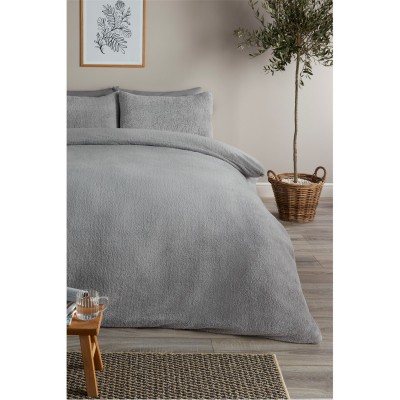 спално,бельо,и,комплекти,homelife,marl,teddy,fleece,duvet,set,silver,charcoal