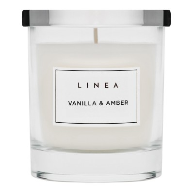 аксесоари,на,разпродажба,linea,glass,candle,vanilla,amber