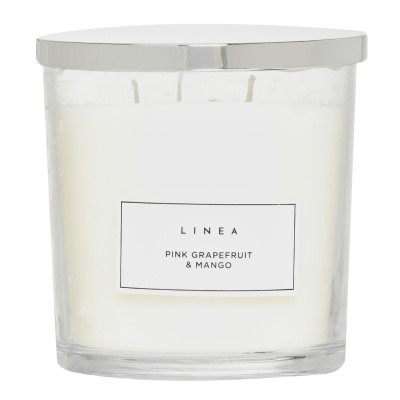 linea,three,wick,candle,pink,grapefruit,&,mango
