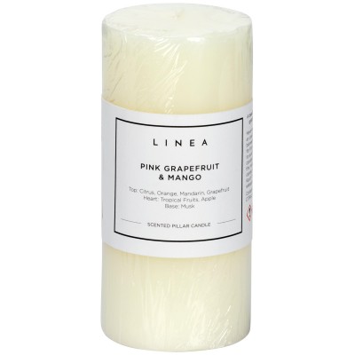аксесоари,на,разпродажба,linea,scented,pillar,candle,pink,grapefruit