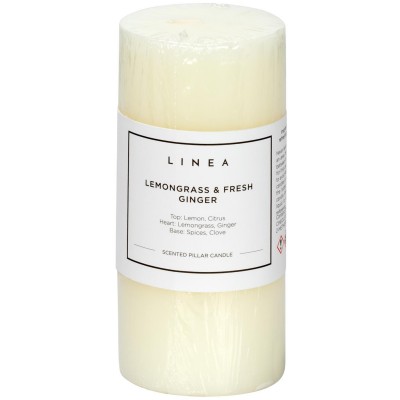 linea,scented,pillar,candle,lemongrass,&,fresh,ginger