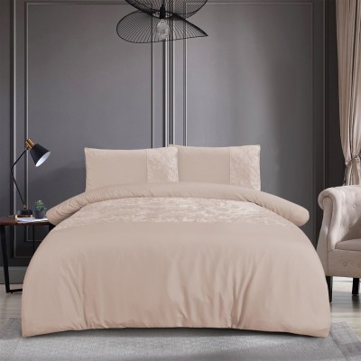 спално,бельо,и,комплекти,homelife,velvet,cuff,duvet,set,champagne