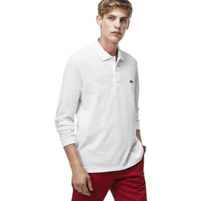 мъжки,блузи,с,яка,lacoste,best,long,sleeve,polo,white