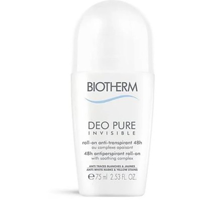 хигиена,тяло,biotherm,deodorant,pure,invisible,rollon,75ml,white