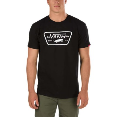 тениска,мъжки,тениски,дамски,тениски,vans,full,patch,short,sleeve,t,shirt,black,(black,white)