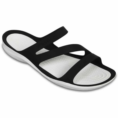 джапанки,дамски,сандали,и,чехли,crocs,swiftwater,flip,flops,black,(black,white)