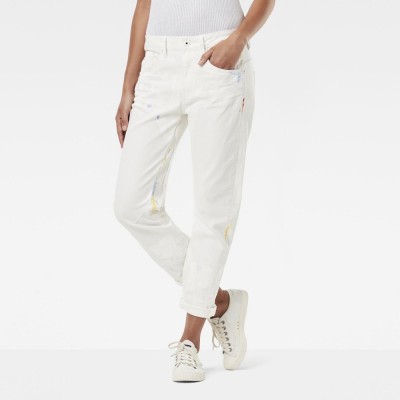 панталони,дамски,панталони,g,star,arc,3d,mid,waist,boyfriend,7,8,pants,white