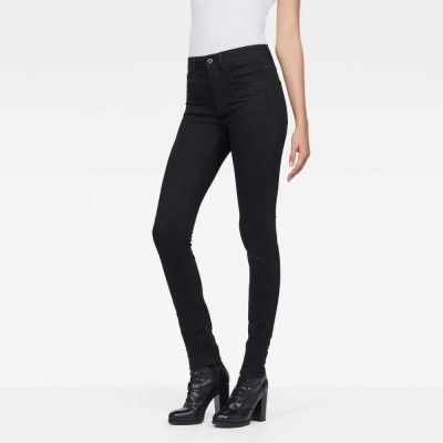 дънки,дамски,панталони,g,star,3302,deconstructed,high,waist,skinny,jeans,black