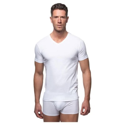 мъжко,бельо,abanderado,0508,short,sleeve,v,neck,base,layer,white,(white)
