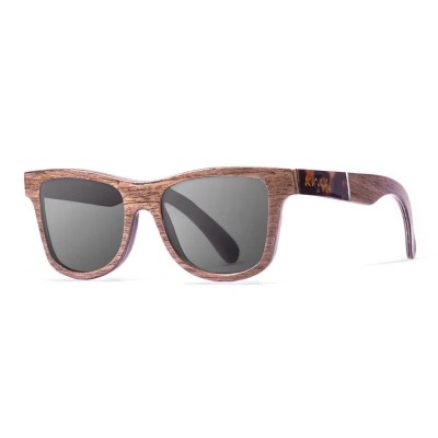 слънчеви,очила,слънчеви,очила,kau,washington,polarized,sunglasses,dark,walnut,light,wood,temple,(brown,black)