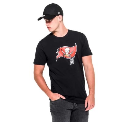 тениска,мъжки,тениски,new,era,tampa,bay,buccaneers,team,logo,short,sleeve,t,shirt,black,(black)