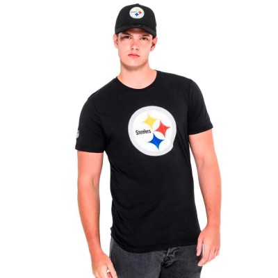 тениска,мъжки,тениски,дамски,тениски,new,era,pittsburgh,steelers,team,logo,short,sleeve,t,shirt,black,(black)