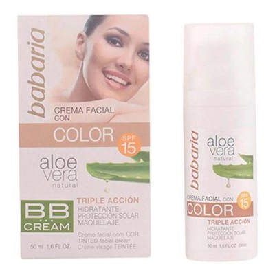 козметика,за,защита,от,слънце,babaria,aloe,facial,color,spf15,cream,50ml,protector,white