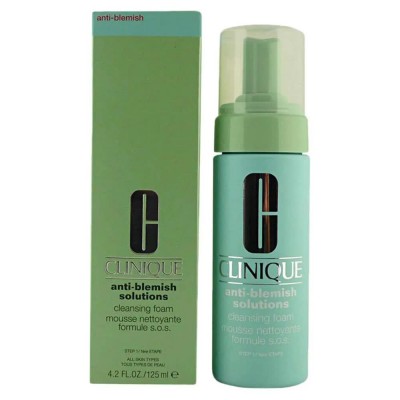 козметика,за,почистване,clinique,anti,blemish,solutions,cleansing,foam,125ml,cleaner,green,(green)