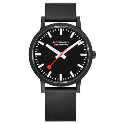 часовник,часовници,mondaine,essence,watch,black